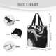 thumbnail image 3 of Disketp Fluid Black White Paint Swirls Bolsa Tote de Lona para Mujer, Bolso de Hombro y Cruzado con Cierre de Cremallera, 3 of 7