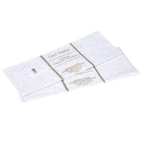 or 4 pack 20x20 White Colored Glitter Sparkle Premium Tissue Paper Giftwrap 1,2