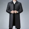 thumbnail image 3 of Gabardina de otoño e invierno para hombre, chaqueta informal de negocios a la moda para hombre, ajustada, cómoda, cálida, resistente al viento, ropa de calle de tendencia superior, nueva, 3 of 4