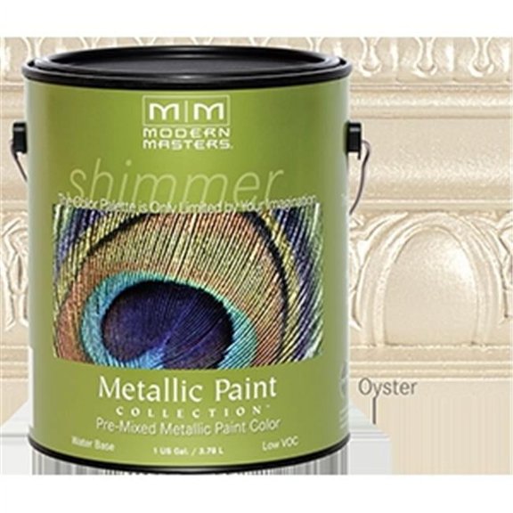 1 gal Modern Masters ME705 Oyster Metallic Paint Collection, Satin Water-Based Decorative Metallic Paint