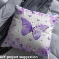 thumbnail image 2 of Homewish Girly Purple Butterfly Fabric by the Yard 1 Yard for Girls, Romantic Rose Flower Room Decor Fabric by the Yard, Cute Cartoon Animal Sewing Fabric, Lightweight Room Decor, 2 of 6