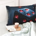 thumbnail image 4 of Kdxio Cotton Pillow Cases 20"x30" Pillowcases,Soft and Breathable Bedroom Pillow Cases-Cosmic Red Sparkle Dice-No Pillow Core, 4 of 5