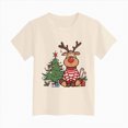 thumbnail image 5 of NOLDARES Christmas Shirts for Girl Merry Christmas Short Sleeve Tshirt Christmas Tree Holiday Tops,A635-Beige, 5 of 6