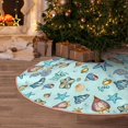 thumbnail image 5 of Rateoe Sea Shells 2 Pattern Christmas Tree Skirt with Ties , Christmas Tree Decorations, Farmhouse Christmas Decor Xmas Holiday Decorations-36", 5 of 6