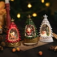thumbnail image 3 of Xmas Lighted Glitter Snow Globes Christmas Tree Home Desktop Ornaments Christmas Birthday Gift, 3 of 6