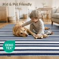 thumbnail image 4 of ODIKA Striped Geometric Ticking Pinstripe Contemporary Cabana Playroom for Dining Room, Large Office, Lounge, Non-Slip Chair-Friendly, 4 of 7