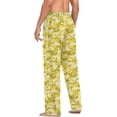 thumbnail image 6 of FREEAMG Yellow Camouflage Pajama Pants for Men, Men's Separate Bottoms, Pure Cotton Comfortable Lounge Pants for Men（187）, 6 of 7