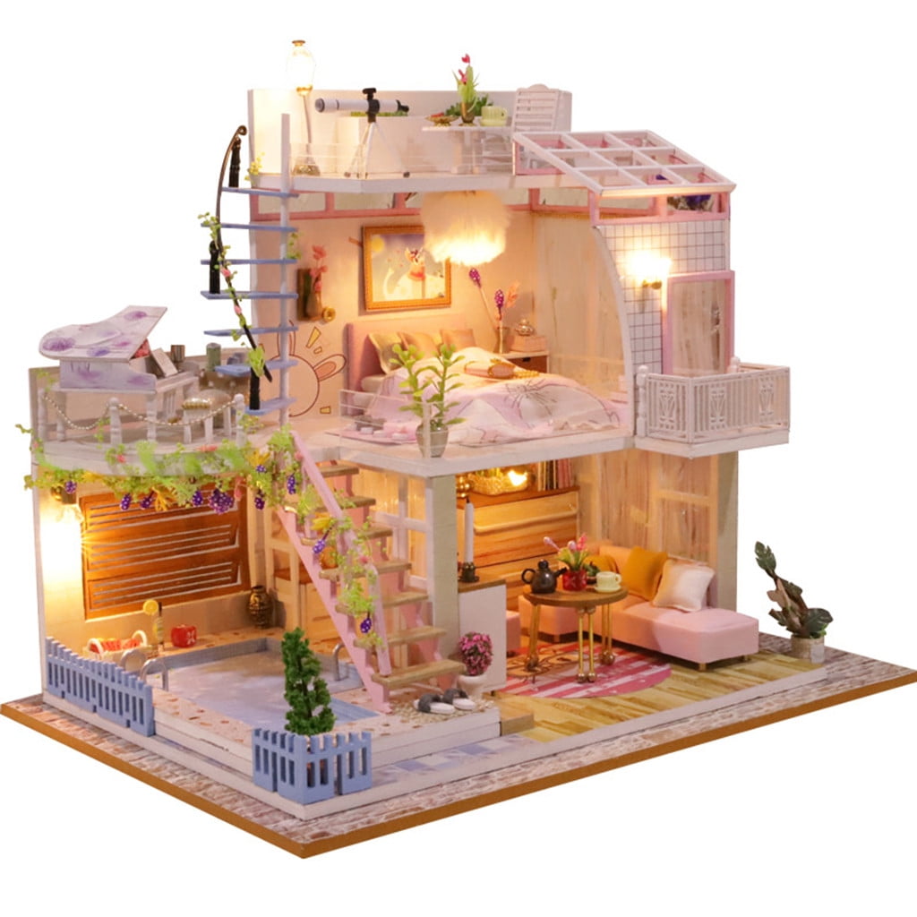 3-D Wooden Puzzle Dollhouse Bedroom Furniture Set Gift Item "Brand New" 