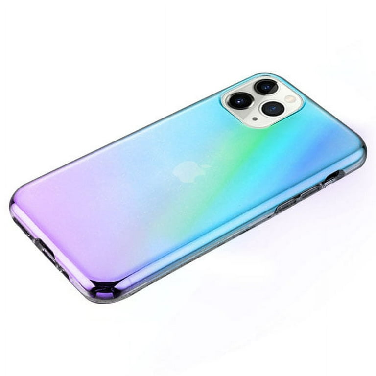 Apple iPhone 11 PRO MAX Phone Case Hologram Transparent Laser Beam Sparkle  Reflective Psychedelic Rainbow Slim Soft TPU Hybrid Cover Glow Shiny