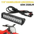 thumbnail image 2 of Dirt Pit Bike LED Light Bar Waterproof Plug Play 60W 2500Lm Driving Light Kit 7/8" Handlebar Universal for CRF XR RM KX KLX TTR PW SSR Apollo TAO SDG Motorcycle, 2 of 8