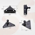 thumbnail image 3 of 10mm Ball Stud Mounting Brackets 2pcs L-type And 2pcs Flat-type With 16pcs Screws For Gas Spring Gas Struts Gas Shock Lift-o-mat, Black-Good, 3 of 5