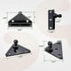 thumbnail image 3 of 10mm Ball Stud Mounting Brackets 2pcs L-type And 2pcs Flat-type With 16pcs Screws For Gas Spring Gas Struts Gas Shock Lift-o-mat, Black-Good, 3 of 5