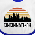 thumbnail image 4 of Inktastic Cincinnati Ohio Skyline Retro Boys or Girls Baby Bib, 4 of 4