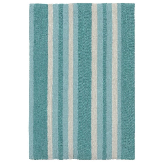Liora Manne Portsmouth Nautical Strp Indoor/Outdoor Rug Spa 24"X36"