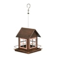 thumbnail image 1 of Comedero colgante para pájaros, decoración de jardín, forma de casa, cuenco de comida para pájaros de gran capacidad, estación de alimentación para, 1 of 8