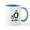 White/Blue Inside, variant on CafePress - Number 1 Dad Penguin Mug - 11 oz Ceramic Mug - Novelty Coffee Tea Cup