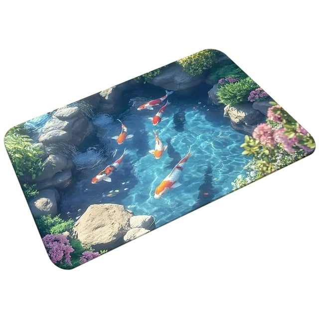 zhangmingg Tapis Moderne 3D Optique Antidérapant Tapis d'Entrée Design Profond Dynamique pour Intérieur Contemporain Terrasse Porche