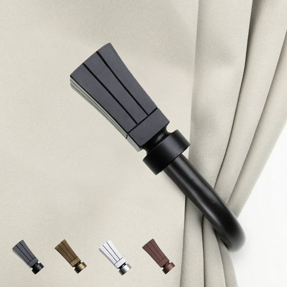 Fannie Curtain Rod Holdback - Black,(5711-032)