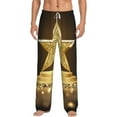 thumbnail image 2 of Picia Golden Glitter And Light Mens Soft Woven Cotton Elastic Waistband Sleep Pajama Pant Lounge Sleep Pant With Pockets And Drawstring-Medium, 2 of 9