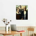 thumbnail image 2 of Nawypu Grant Wood Canvas Wall Art - American Gothic Print - Portrait Art Prints - World'S Most Famous Paintings Series - Modernism Poster For Home Living Room, 2 of 4