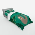 thumbnail image 2 of Ambesonne Cartoon Bedding Set 3 Pcs, Do Not Hurry Be Happy Text, Twin, Multicolor, 2 of 2