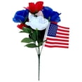 thumbnail image 2 of Le Cimetière Utilise des Paquets de Fleurs pour Créer des Fleurs Artificielles Rouges, Bleues et Blanches pour les Journées Commémoratives. Ces Fleurs Sont Utilisées pendant la Journée des Anciens Combattants et le Jour de l'Indépendance au Cimetière, 2 of 9