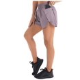 thumbnail image 3 of Pantalones cortos deportivos de secado rápido para mujer, con cintura elástica y bolsillos, 3 of 5