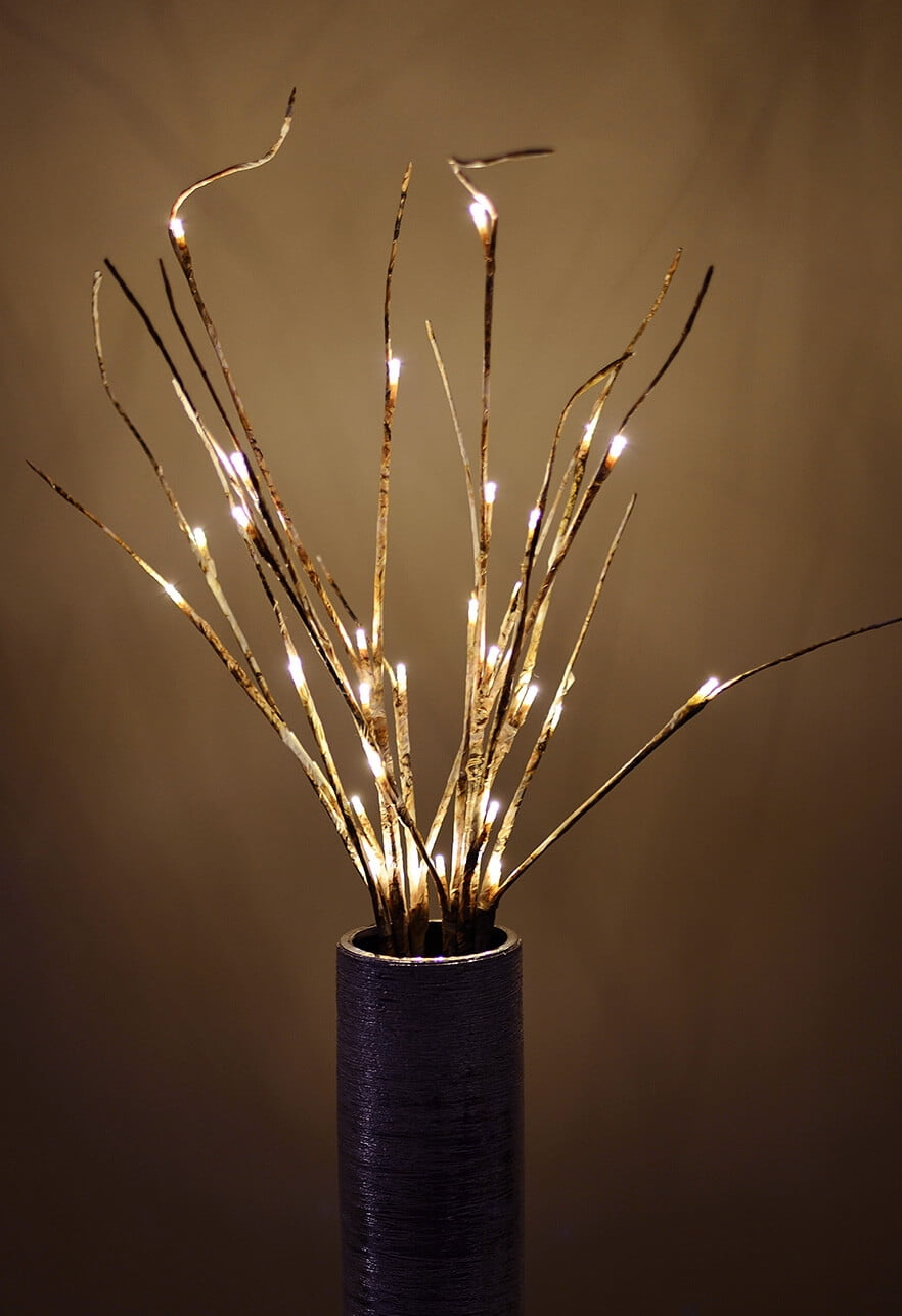 2 LED Birch Branches 30 Lights 39 inches , Battery Operated, Timer