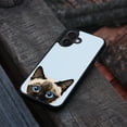 thumbnail image 4 of WIRESTER Shockproof Soft Rubber Cover Case for Apple iPhone 16 Plus 6.7" 2024, Animal Siamese Kitten Cat On Pale Aqua Background, 4 of 5