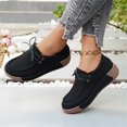 thumbnail image 6 of IEMIEMIEM Women’s Canvas Loafers Breathable Lace-Up Platform Casual Soft Comfort Walking Shoes Lightweight Non Slip Wedge Sneakers for Daily Outdoor Travel Work All Day Standing Wear Black 8.5 Wide, 6 of 6