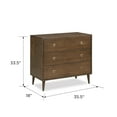 thumbnail image 3 of Novogratz Harper 3-Drawer Storage Dresser Organizer for Nusery, Walnut, 3 of 13