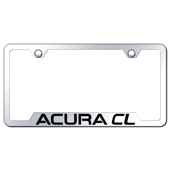 Acura CL Laser Etched Logo Cut-Out License Plate Frame (Chrome)