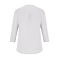 thumbnail image 5 of Patlollav Blouses Womens Casual V-Neck 3/4 Sleeve Solid Waist T-Shirt Tops, 5 of 6