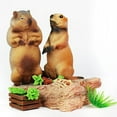 thumbnail image 2 of Realistic Groundhog Figurine Groundhog Model Plastic Groundhog Wild Animal Figurine for Collection Desktop Decoration, Pack of 2, 2 of 4