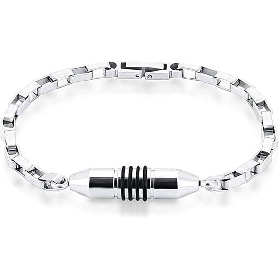 Adjustable Cylinder Urn Bangles for Human Ashes 316L Stainless Steel Cremation Jewelry Urn Bracelet for Ashes for Men Women