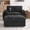 Black, variant on Recliner Loveseat with Adjustable Backrest, Cup Holders, USB Charging Port, Phone Stand and Storage Ottoman