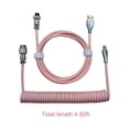 thumbnail image 3 of Giunmcul up to 45% Off Coiled USB C Cable for Gaming Keyboard Double-Sleeved Mechanical Keyboard Cable with Detachable Metal 1.5M USB-C To USB-A, 3 of 5