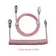 thumbnail image 3 of Cable USB C en espiral para teclado de juegos, cable de teclado mecánico de doble funda con metal desmontable de 1,5 m, cable USB-C a USB-A., 3 of 7