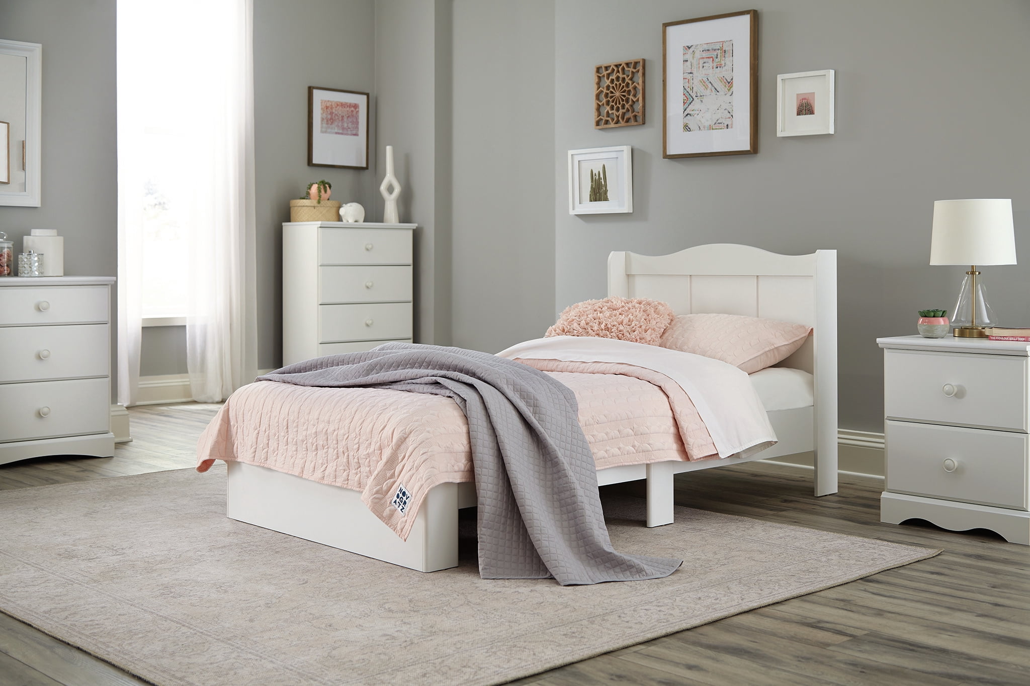 Mainstays Storybook Mates Bed, Soft White Finish
