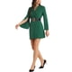 thumbnail image 4 of INSPIRE CHIC Vestidos de Trabajo para Mujeres con Abertura en las Mangas, Vestido Blazer Doble Abotonado con Cinturón, Color Verde, 4 of 5