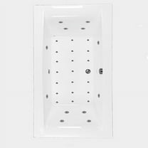 WaterTech Acrylic 72 in. x 38 in. Drop-In Whirlpool and Air Bath Combination Tub - Biscuit