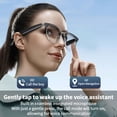 thumbnail image 6 of Nieyigj Smart Bluetooth Audio Glasses for Men and Women, Prevent Blue Light with Built-in Speaker & Microphone, Voice Control for Music Driving Fishing Sports Outdoor, Gold, 6 of 9