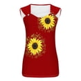 thumbnail image 4 of Rciityk Tank Tops for Women Printed Round Neck Casual Printed Sleeveless Suspender Top, 4 of 4