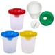 thumbnail image 2 of EeaseMX 5 vasos transparentes de plástico para pintura, a prueba de fugas y derrames, con tapas, para estudiantes (color aleatorio)., 2 of 8