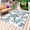 Blue, variant on Sage Green Flower Outdoor Rug 3x5 Ft - Reversible Patio Rug Outdoor Camping Rugs, Vintage Country Rose Leaf Floral Washable Indoor Outdoor Area Rugs, Non-Slip Outdoor Carpet Runner for Deck/Porch