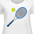 thumbnail image 4 of Inktastic Blue Tennis Racket and Ball Women's Plus Size T-Shirt, 4 of 5