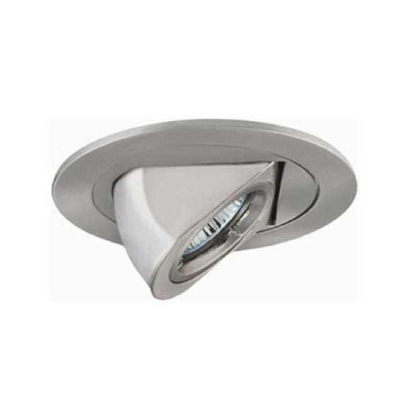 Jesco Lighting TM411ST Low Voltage Dropped Dish Shower Trim with Frosted Opal White Glass Satin Chrome Finish 4 in.