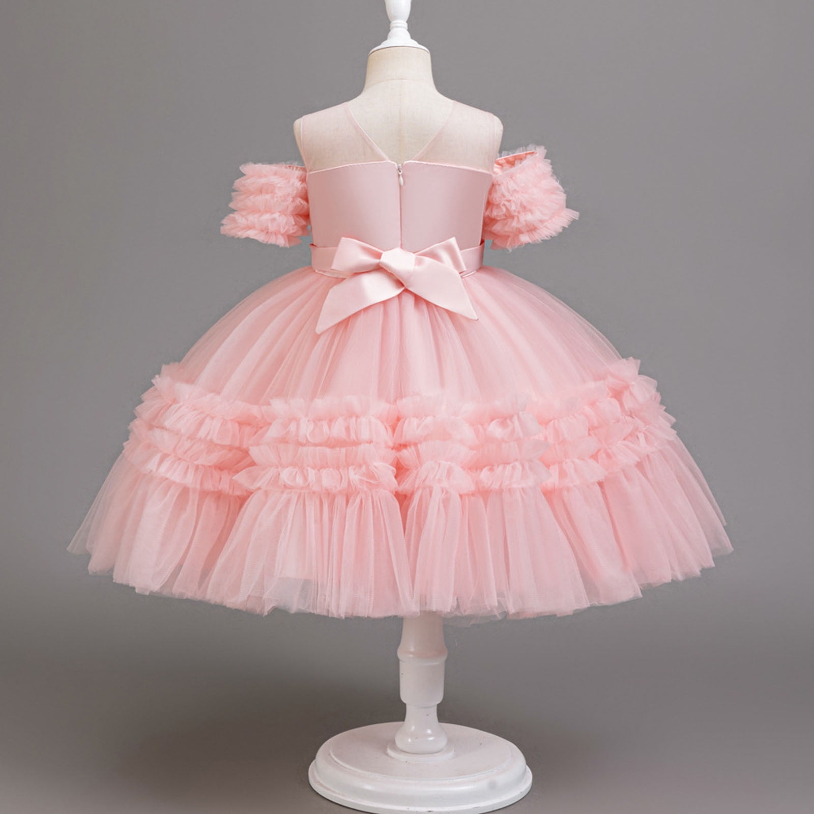 ATOGUTA Tween Dresses Tulle Dress Tutu Birthday Princess Dresses Formal Photoshoot Outfit Summer Clothes Size 3T-12, Pink