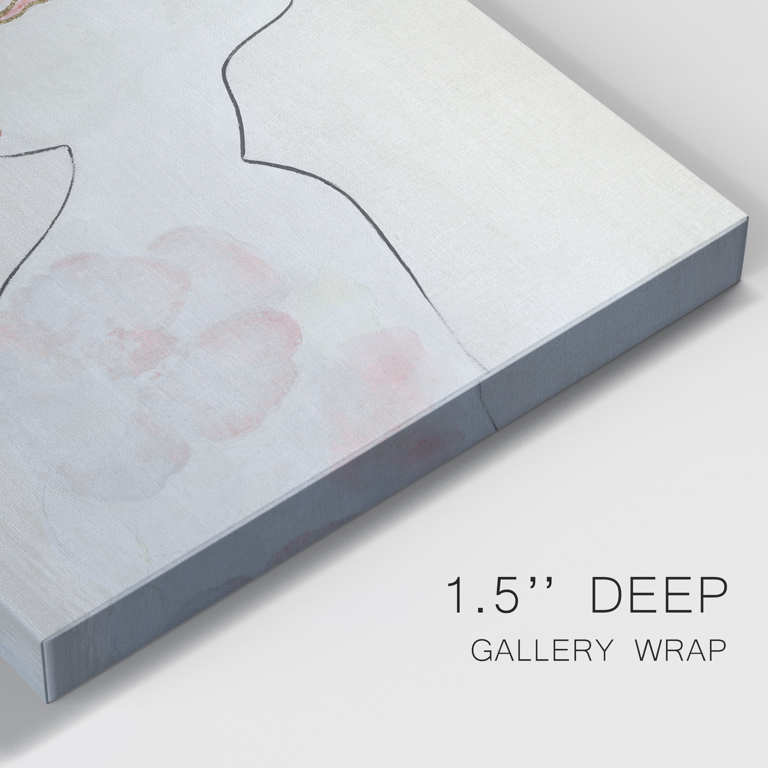 Fashion Floral Silhouette I Premium Gallery Wrapped Canvas - Ready to Hang - 40 x 60
