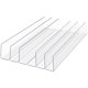 thumbnail image 1 of 6 separadores de estantes de plástico transparente no magnéticos para supermercados, 1 of 8